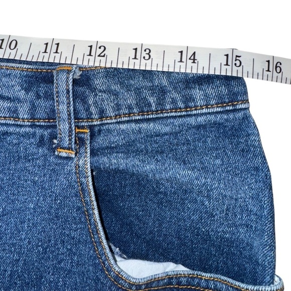 John Baner Women’s Sz 14 Dark Blue Stretch Denim Jeans Tapered Ankle High Rise - Picture 8 of 11